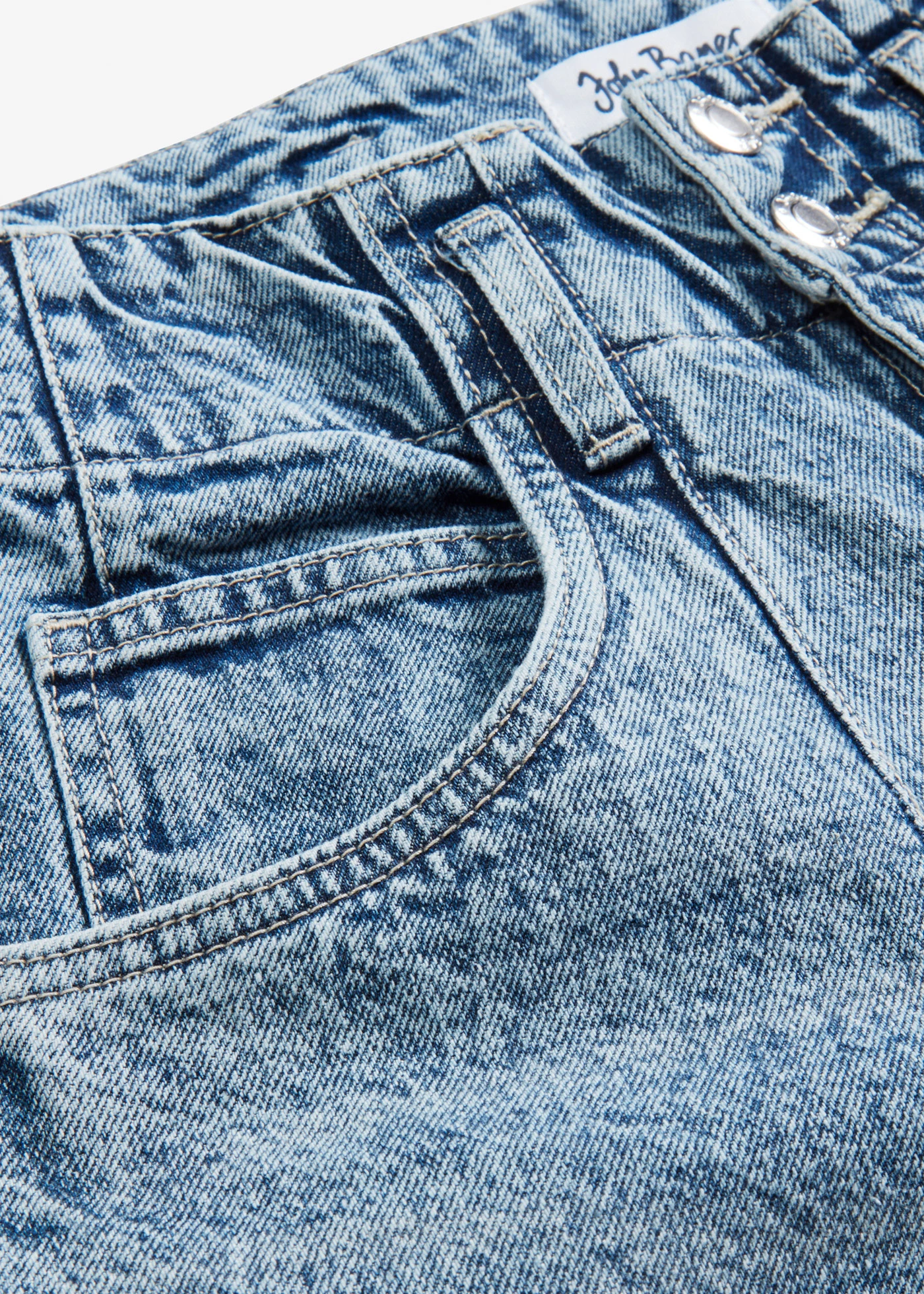 Jean large taille haute • denim bleu glacier used • Boutique bonprix