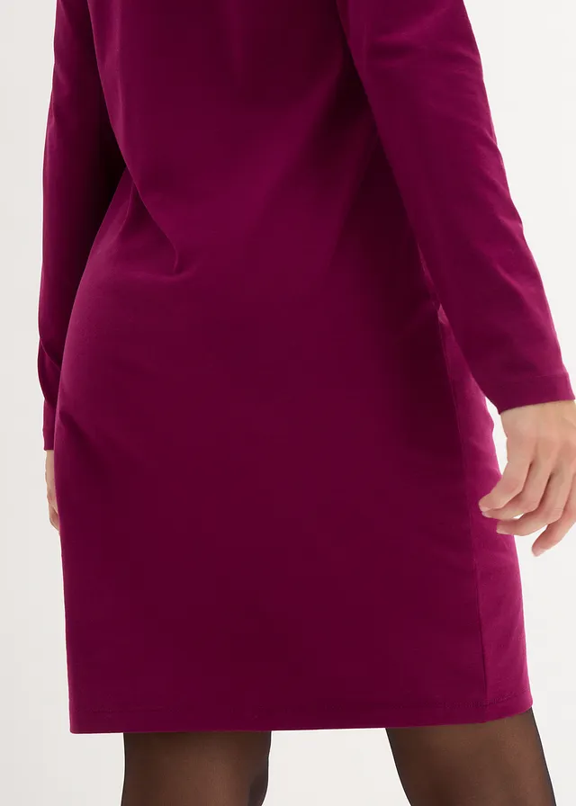 Accentuerende jersey jurk (set van 2) • bessen-zwart • product-page.page-title-suffix