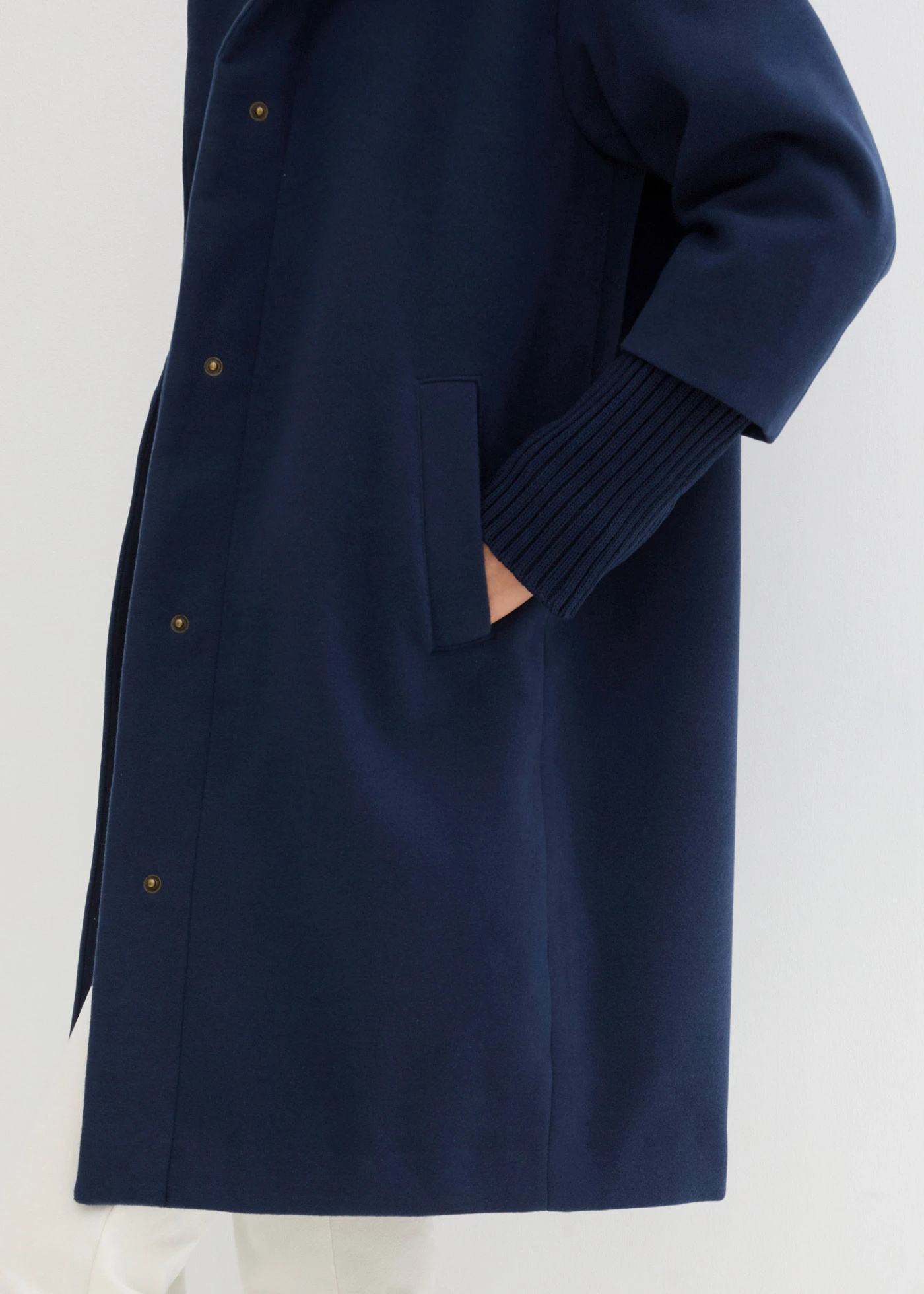 Korte jas in wollen look • donkerblauw • bonprix online shop