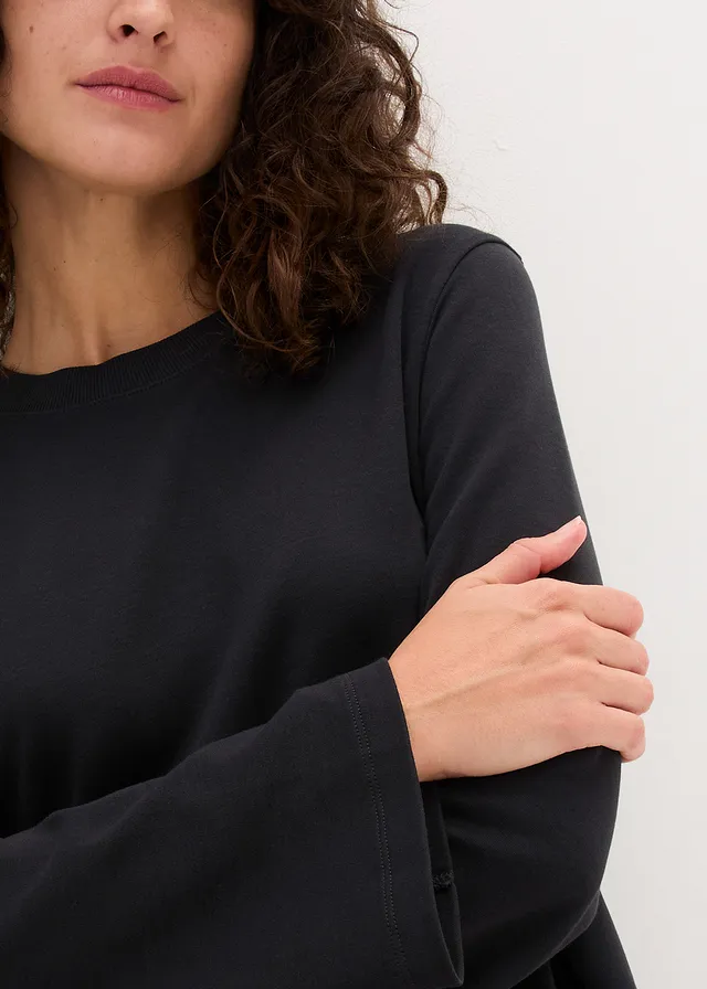 T-shirt manches longues Essential, coton lourd • noir • product-page.page-title-suffix