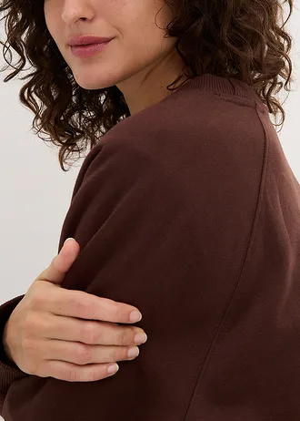 Oversized mikina z čisté, těžké organické bavlny • hnědá terakota • bonprix obchod