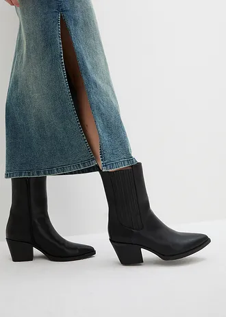 Lange stretch spijkerrok • blauw denim used • bonprix online shop