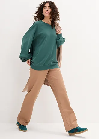 Oversize tričko z čisté bavlny • matně zelená • bonprix obchod