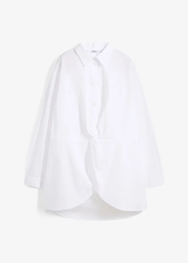 Blúzka, vzadu dlhšia, z čistej bavlny