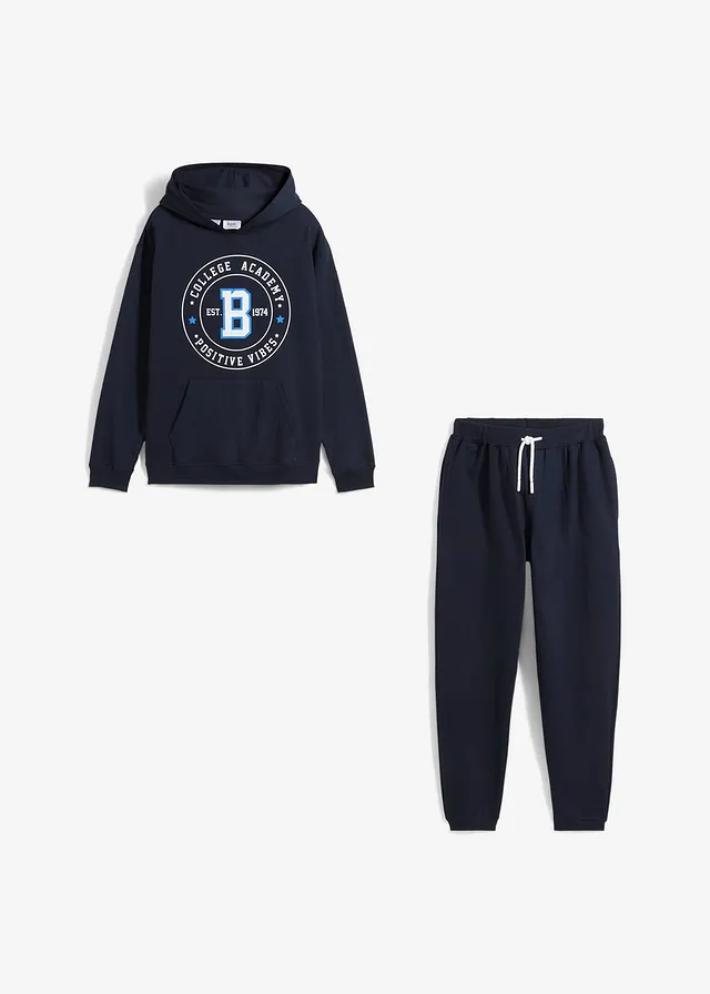 Survêtement enfant en molleton (sweat et pantalon) • bleu foncé • product-page.page-title-suffix