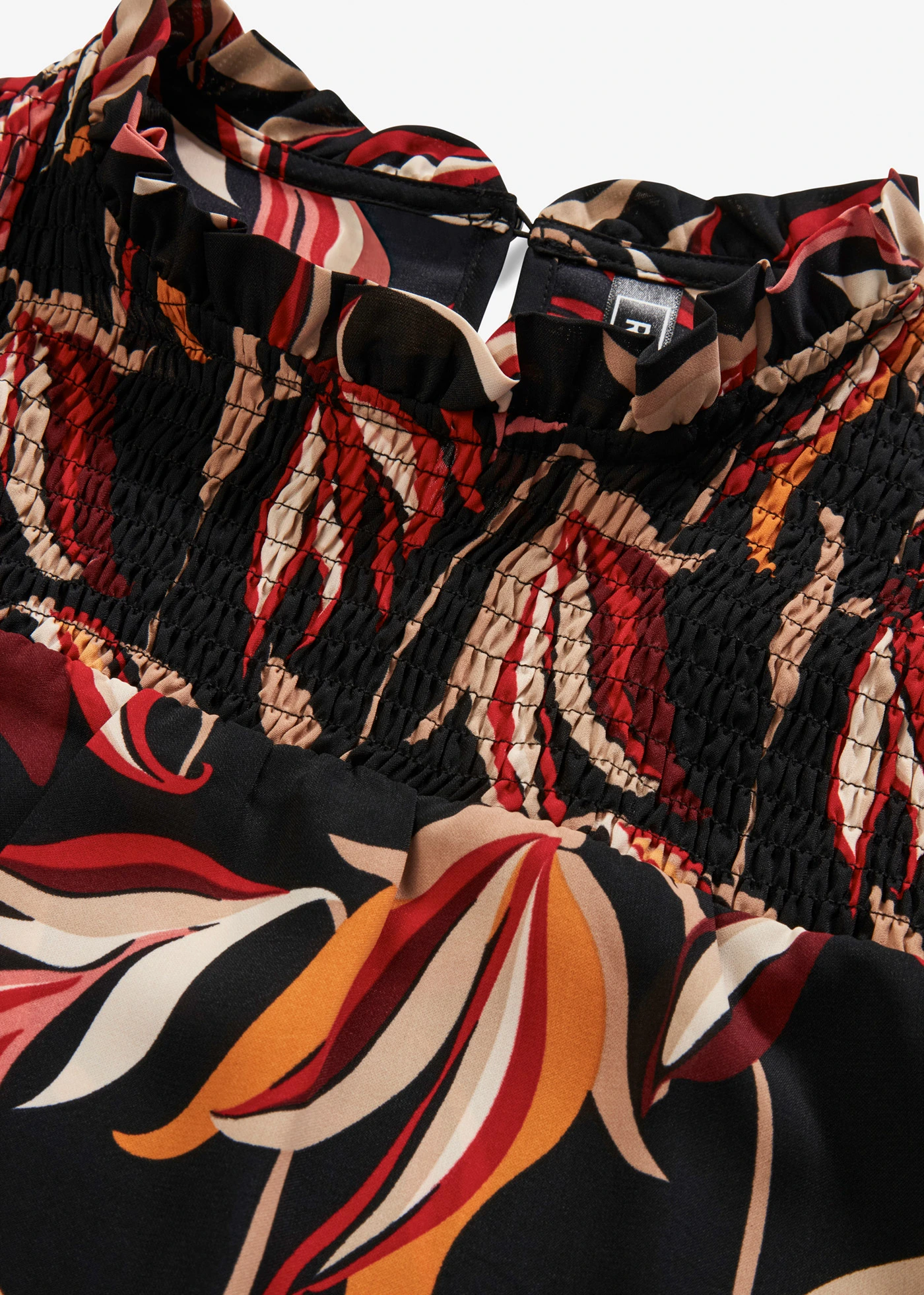 Midi ruha • fekete virágos • bonprix áruház