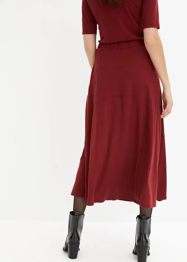 Jupe évasée en jersey • rouge rubis • product-page.page-title-suffix