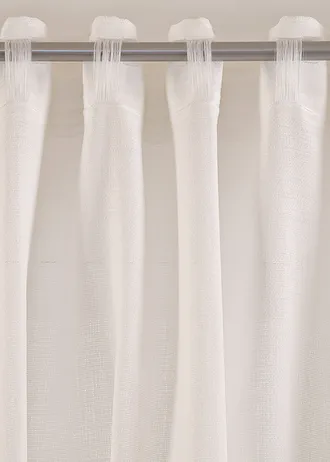 Strukturovaný závěs s květinovým potiskem (1 ks v balení) • bílo-zelená • bonprix obchod