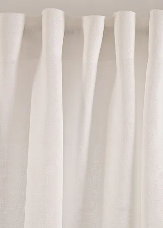 Strukturovaný závěs s květinovým potiskem (1 ks v balení) • bílo-zelená • bonprix obchod