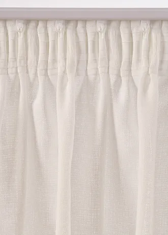 Strukturovaný závěs s květinovým potiskem (1 ks v balení) • bílo-zelená • bonprix obchod