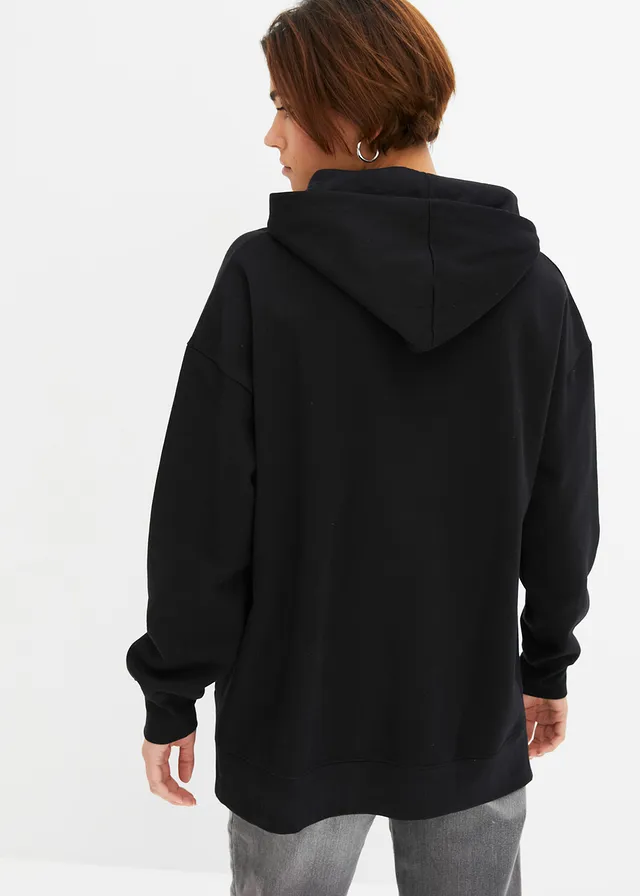 Sweat à capuche 100% coton, Couleur: noir