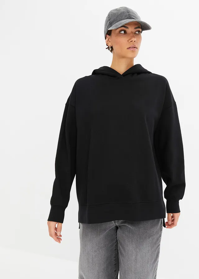 Hoodie van biologisch katoen, Kleur: zwart