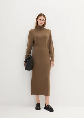 Robe en maille de laine mérinos • noyer • Boutique bonprix