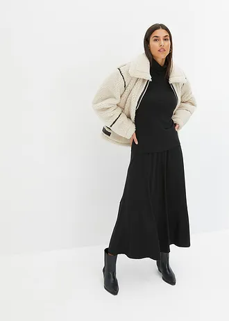 Jupe évasée en jersey • noir • Boutique bonprix