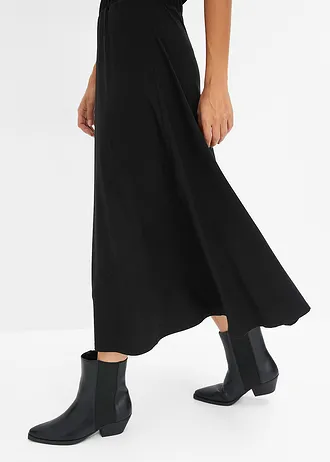 Jupe évasée en jersey • noir • Boutique bonprix