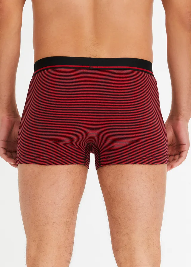 Lot de 3 boxers coton • noir/rouge foncé rayé + noir • product-page.page-title-suffix