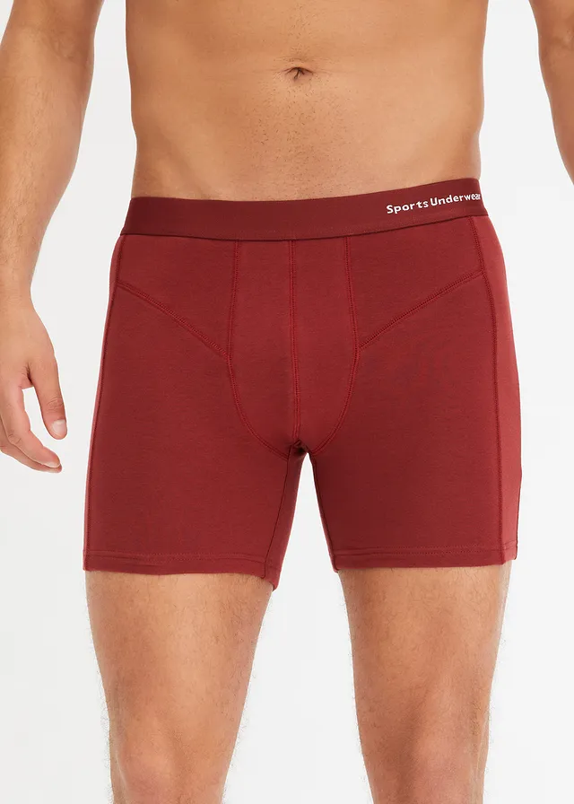 Lange boxer met biologisch katoen (set van 3) • zwart+kastanjerood+nachtblauw • product-page.page-title-suffix