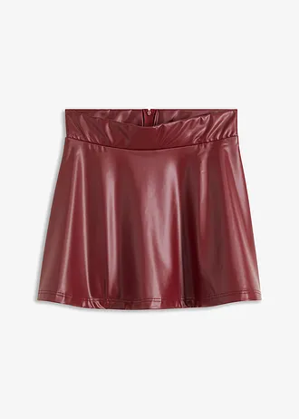 Imitatieleren rok • robijnrood • bonprix online shop