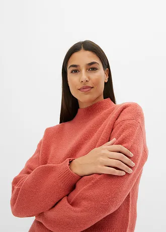 Krátký svetr • rebarborová • bonprix obchod