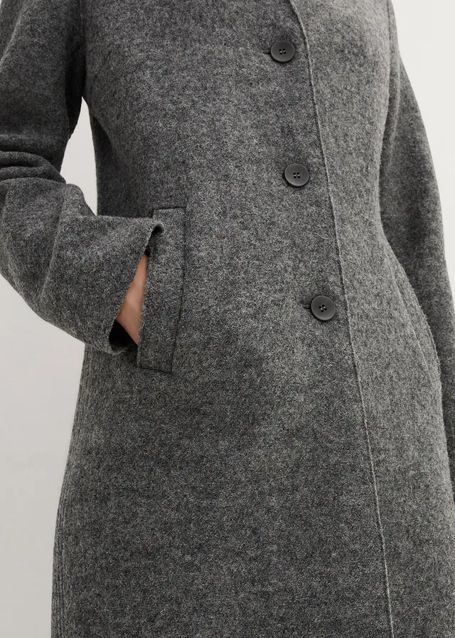 Manteau court en laine • gris chiné • product-page.page-title-suffix