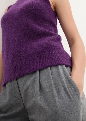 Vlněná vesta s alpakou • sytě fialová • bonprix obchod