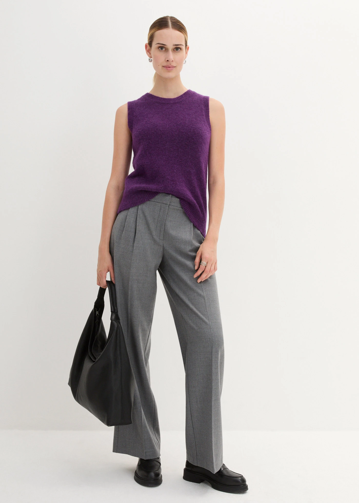 Vlněná vesta s alpakou • sytě fialová • bonprix obchod