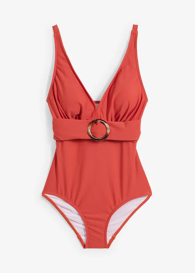 Costum de baie cu decolteu în V, cu efect de modelare ușor