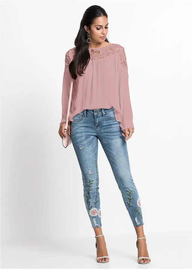 Tunique en viscose fluide, Couleur: bois de rose