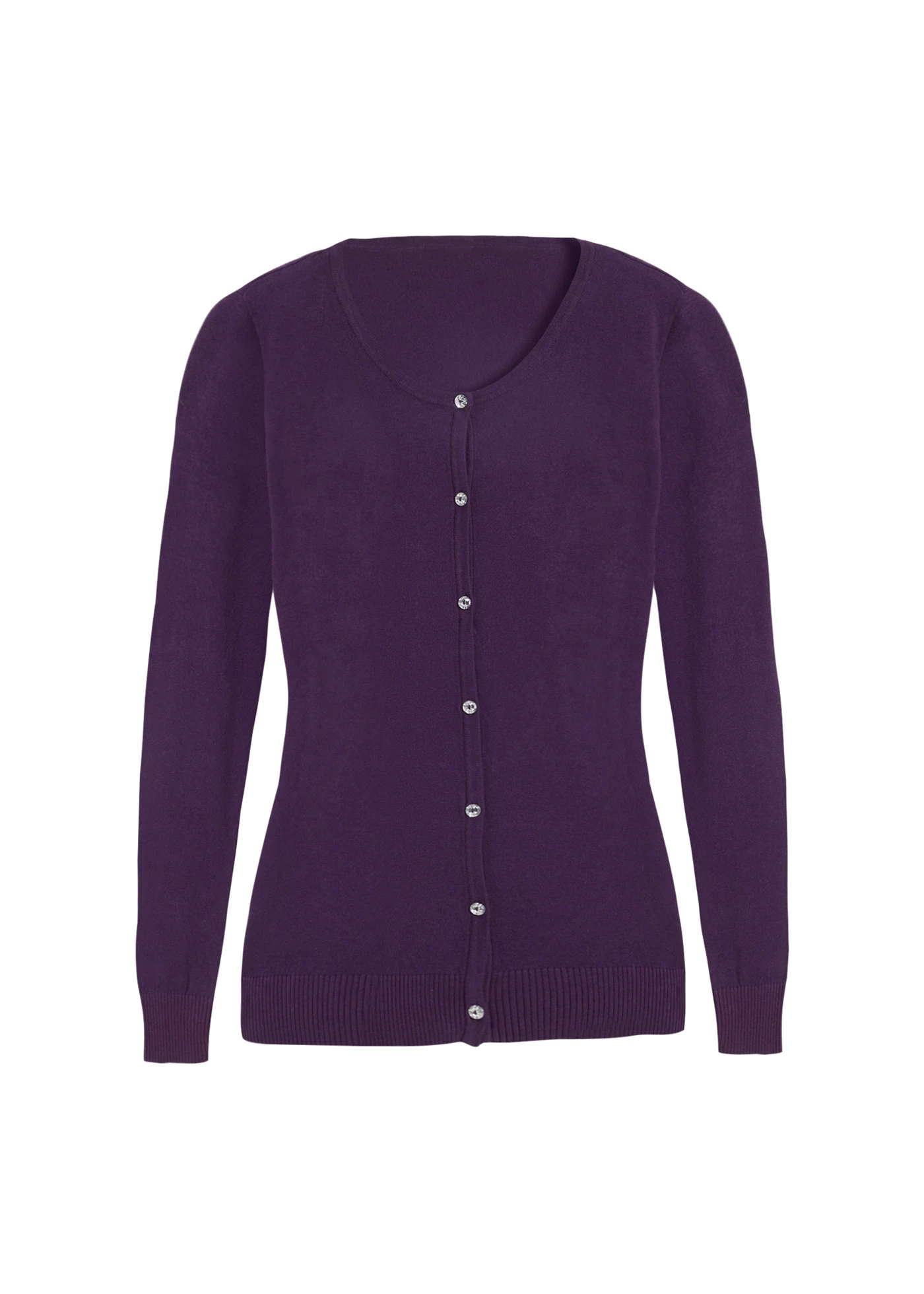 Přiléhavý kabátek z jemné pleteniny • tmavě fialová • bonprix obchod