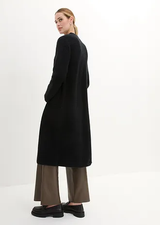 Pletený kabát s alpakou • černá • bonprix obchod