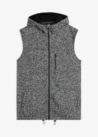 Fleece bodywarmer met capuchon
