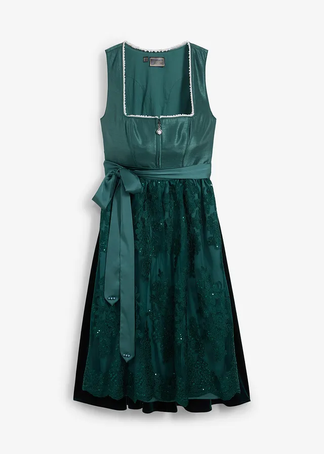Costum dirndl cu șorț brodat (2piese)