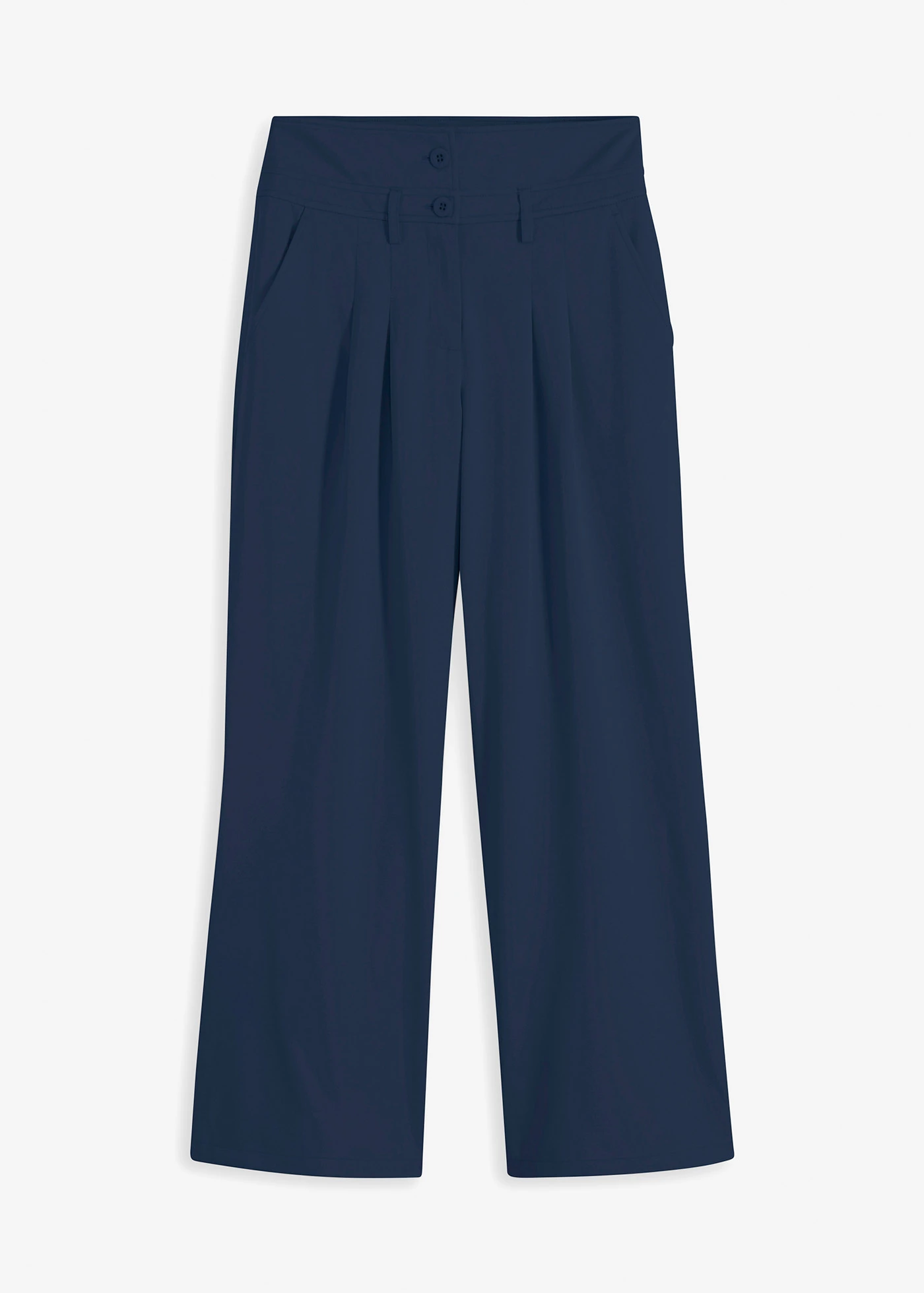 Zvonové kalhoty, High Waist • tmavě modrá • bonprix obchod