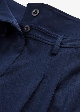 Zvonové kalhoty, High Waist • tmavě modrá • bonprix obchod