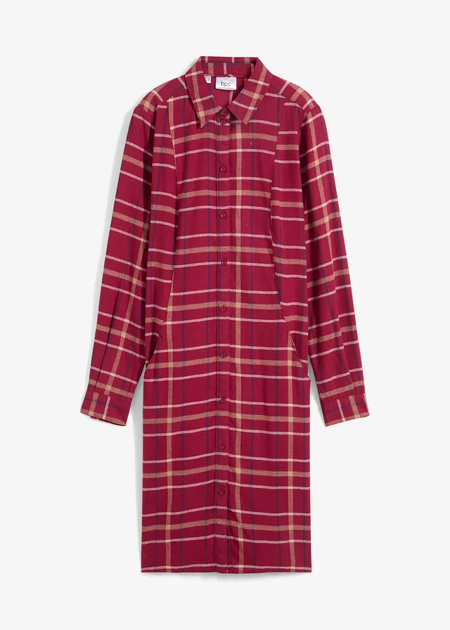 Rochie stil cămașă din finet cadrilat