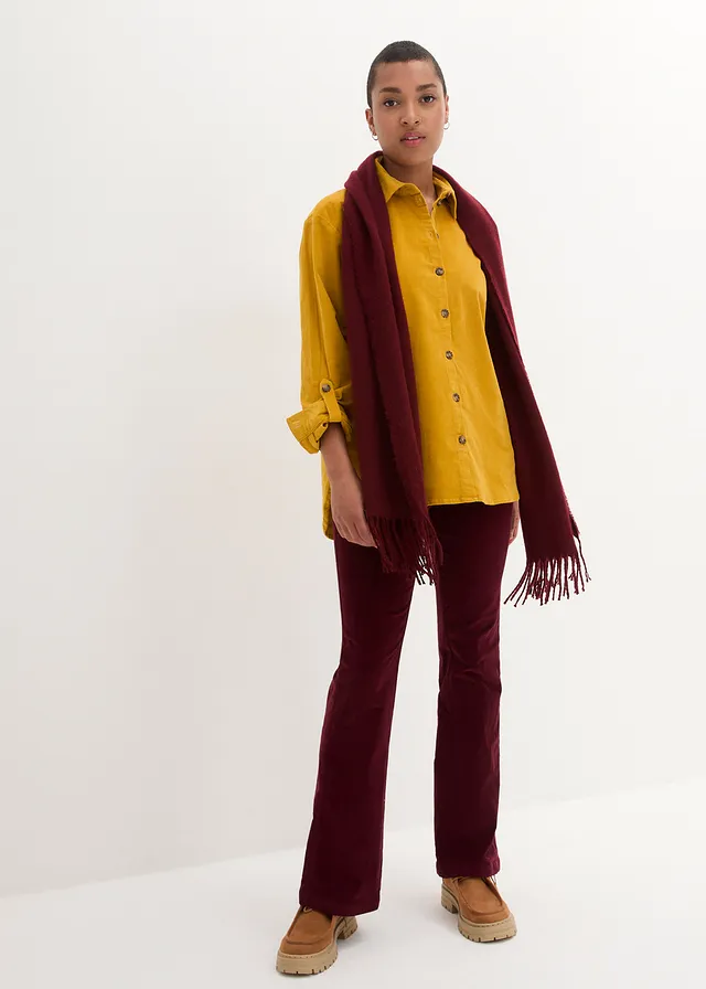 Chemise en velours côtelé avec fentes sur le côté • ocre doré • product-page.page-title-suffix