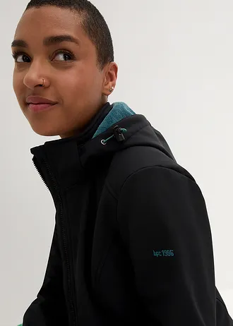 Parka déperlante en softshell avec doublure polaire douillette • noir • Boutique bonprix