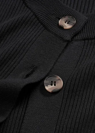 Gilet en maille côtelée, viscose majoritaire • noir • Boutique bonprix