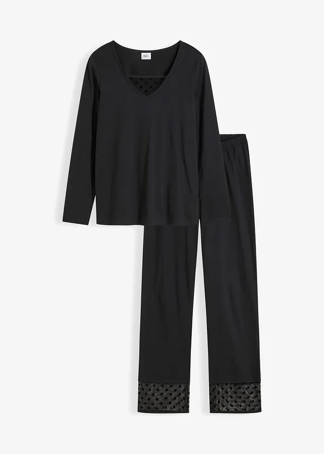 Pijama cu dantelă fină