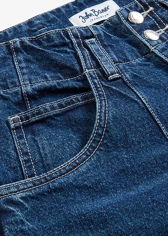 Jean large taille haute • denim bleu foncé used • Boutique bonprix