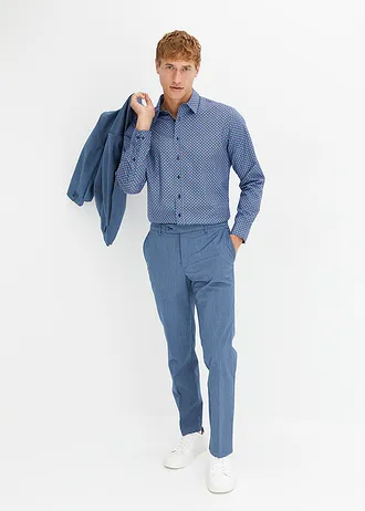 Hosszú ujjú mintás ing • kék • bonprix áruház