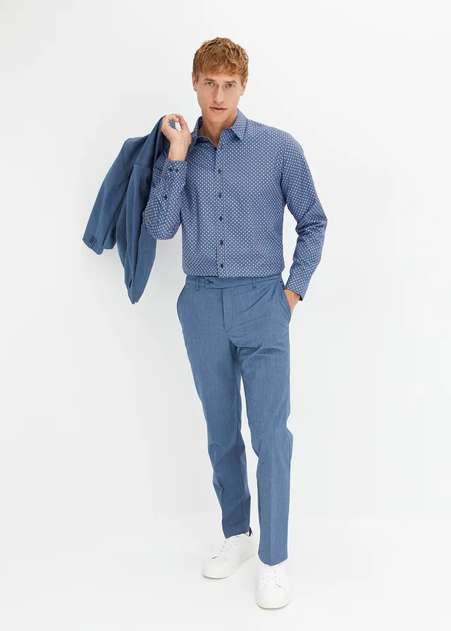 Chemise manches longues à motif • bleu • product-page.page-title-suffix