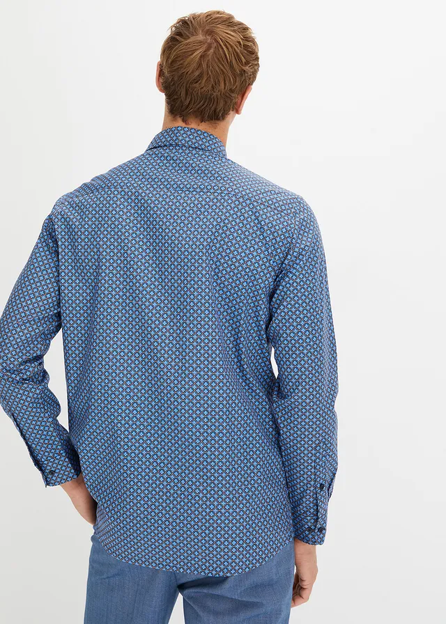 Chemise manches longues à motif • bleu • product-page.page-title-suffix