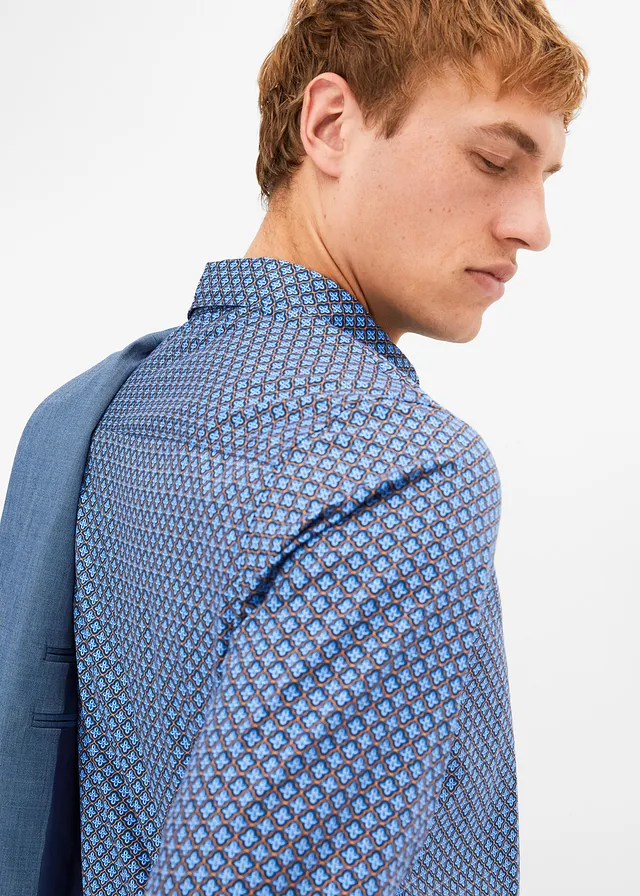 Chemise manches longues à motif • bleu • product-page.page-title-suffix
