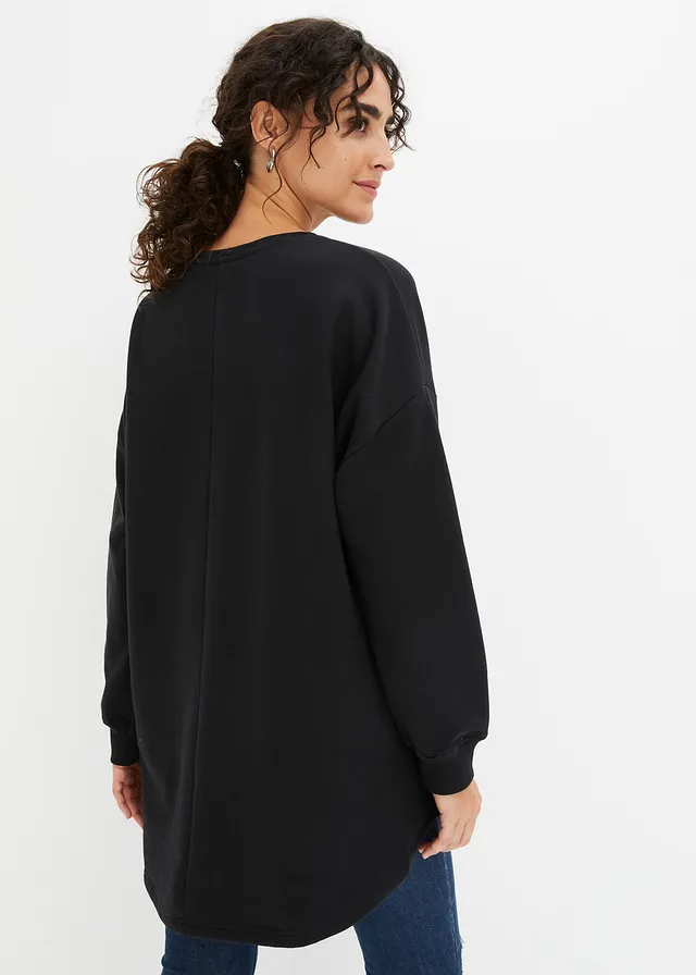 Oversized sweater van katoen • zwart • product-page.page-title-suffix