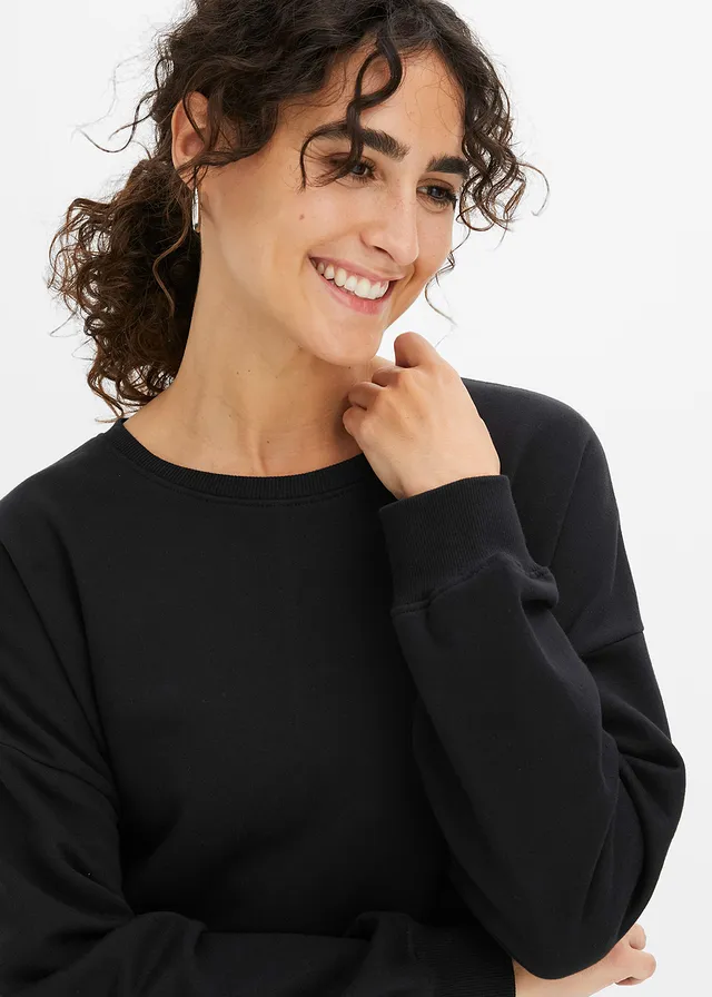 Oversized sweater van katoen • zwart • product-page.page-title-suffix