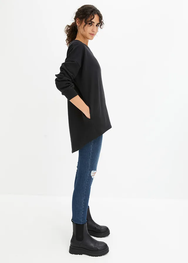Sweat-shirt oversize 100% coton • noir • product-page.page-title-suffix