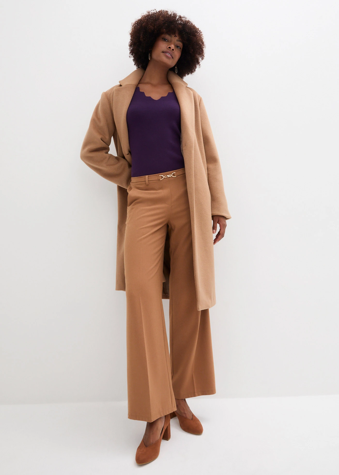 Pull en fine maille douce • violet foncé • Boutique bonprix