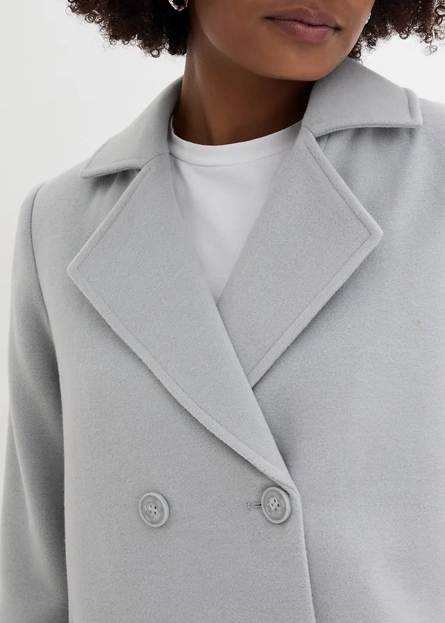 Peacoat met gebreide mouwen • schaduwgrijs • product-page.page-title-suffix