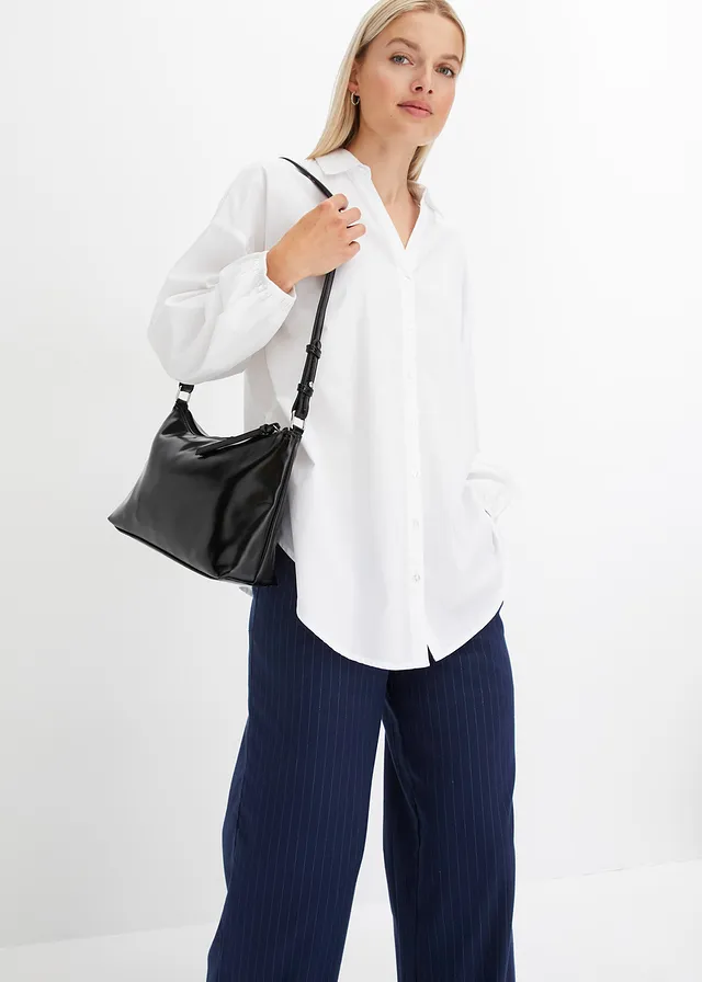 Chemisier oversize 100 % coton • blanc • product-page.page-title-suffix